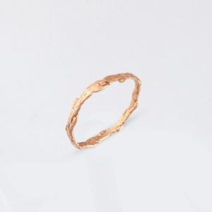 Δαχτυλίδι Κλαδί Αρκεύθου σε Ροζ Ατόφιο Χρυσάφι 14Κ - επιχρυσωμένα, ασήμι 925, επάργυρα, φύλλο, βεράκια - 3