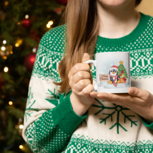 Χριστουγεννιάτικη κούπα λευκή με εκτύπωση - πηλός, χριστουγεννιάτικο, χριστουγεννιάτικα δώρα, κούπες & φλυτζάνια - 4