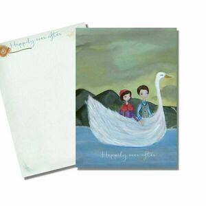 Ένα ταξίδι στη λίμνη των κύκνων ,κάρτα για ευχές γάμου - γάμος, γενική χρήση, ευχετήριες κάρτες - 2