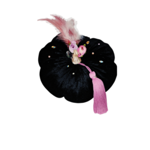 Μαύρη Βελούδινη Large Κολοκύθα 22cm - διακόσμηση, βελούδο, διακοσμητικά, κολοκύθα