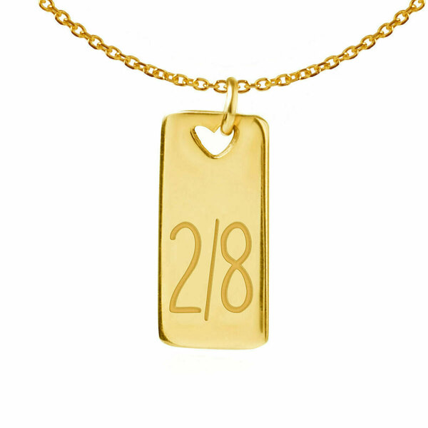 Κολιέ με χάραξη αριθμών σε αλυσίδα Ασήμι 925 - charms, επιχρυσωμένα, ασήμι 925, όνομα - μονόγραμμα, κοντά, δώρα για γυναίκες