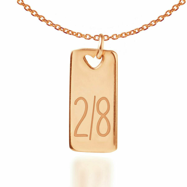 Κολιέ με χάραξη αριθμών σε αλυσίδα Ασήμι 925 - charms, επιχρυσωμένα, ασήμι 925, όνομα - μονόγραμμα, κοντά, δώρα για γυναίκες - 3