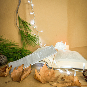 Υφασμάτινος Σελιδοδείκτης με χριστουγεννιάτικη ευχή- Διαστάσεις 5*19εκ - ζωγραφισμένα στο χέρι, χειροποίητα, σελιδοδείκτες, χριστουγεννιάτικα δώρα - 5