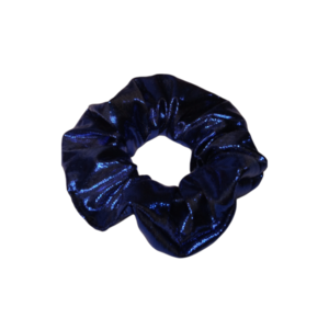 Κοκκαλάκι με ύφασμα μπλε μεταλλικό κούρεμα scrunchie - λαστιχάκια μαλλιών