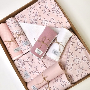 Newborn Box - Σετ νεογέννητου 10 τεμαχίων - "Sweet Pink" - κορίτσι, δώρα για βάπτιση, βρεφικά, προίκα μωρού, σετ δώρου - 2