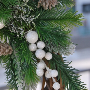 Λευκά Χριστούγεννα - στεφάνια, διακοσμητικά, κουκουνάρι - 4