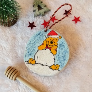 Χριστουγεννιάτικο Ξύλινο Στολίδι - Αρκουδάκι - ξύλο, αρκουδάκι, χριστουγεννιάτικα δώρα, στολίδια - 3