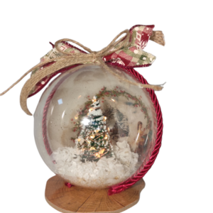 Φωτιζόμενη Χριστουγεννιάτικη Επιτραπέζια Μπάλα 12 cm. - charms, χριστουγεννιάτικο, διακοσμητικά, επιτραπέζια, μπάλες - 3