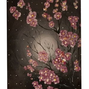 Αυθεντικός πίνακας ζωγραφικής "Moonlight" - ζωγραφισμένα στο χέρι, πίνακες & κάδρα, πίνακες ζωγραφικής