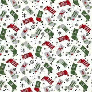 Χριστουγεννιάτικο scruncie- χριστουγεννιάτικες κάλτσες - ύφασμα, χριστουγεννιάτικο, λαστιχάκια μαλλιών - 2