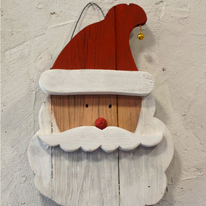Ξύλινος Άγιος Βασίλης, πρόσωπο. - ξύλο, vintage, διακοσμητικά, άγιος βασίλης