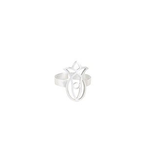 Δαχτυλίδι "Ανθάκια Τουλίπας" - ασήμι, επάργυρα, γεωμετρικά σχέδια, λουλούδι, αυξομειούμενα