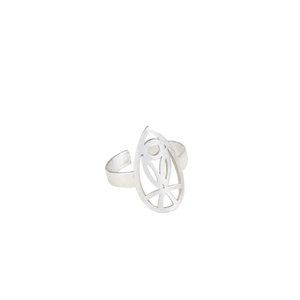 Δαχτυλίδι "Οβάλ Τουλίπα" - ασήμι, επάργυρα, γεωμετρικά σχέδια, λουλούδι, αυξομειούμενα