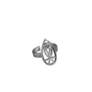 Δαχτυλίδι "Οβάλ Τουλίπα" - ασήμι, επάργυρα, γεωμετρικά σχέδια, λουλούδι, αυξομειούμενα - 4