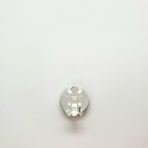 Σκουλαρίκια ατσάλινα κουμπωτά με υγρό γυαλί " Η Όμορφη Καρδερίνα " -12mm - γυαλί, μικρά, ατσάλι, με κλιπ, φθηνά - 3