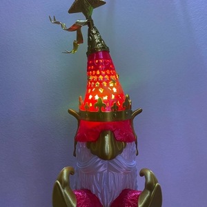 Νάνος Santa-Επιτραπεζιο φωτιστικό -Πορτατίφ - πορτατίφ, χριστουγεννιάτικο, διακοσμητικά, άγιος βασίλης - 4