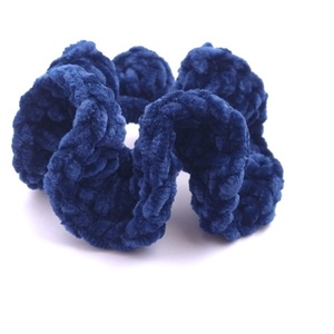 Βελουτέ scrunchie λαστιχάκι μαλλιών royal blue - νήμα, λαστιχάκια μαλλιών - 2