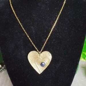 Κολιέ καρδιά με μικρή πέτρα χρυσόλιθου - ημιπολύτιμες πέτρες, ορείχαλκος, καρδιά, κοντά, μενταγιόν - 3