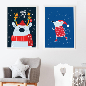 Σετ των 2 Χριστουγεννιάτικα καδράκια "O Γιορτινός Αρκούδος" και "Ο Πρωτοχρονιάτικος Ποντικούλης"|Χριστουγεννιάτικη Διακόσμηση - αστέρι, διακοσμητικά, χιονονιφάδα, αγγελάκι - 2