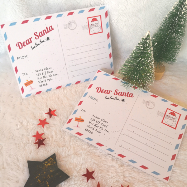 Χριστουγεννιάτικη Κάρτα (Καρτ Ποστάλ) - Γράμμα στον Άγιο Βασίλη - χαρτί, χριστουγεννιάτικο, χριστουγεννιάτικα δώρα, άγιος βασίλης, ευχετήριες κάρτες - 2