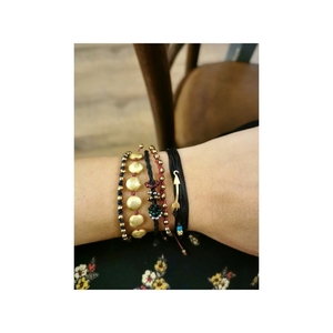 Arrow bracelet, βραχιολι με βέλος από ασήμι 925 - ημιπολύτιμες πέτρες, επιχρυσωμένα, ασήμι 925, πολύσειρα, χεριού - 4