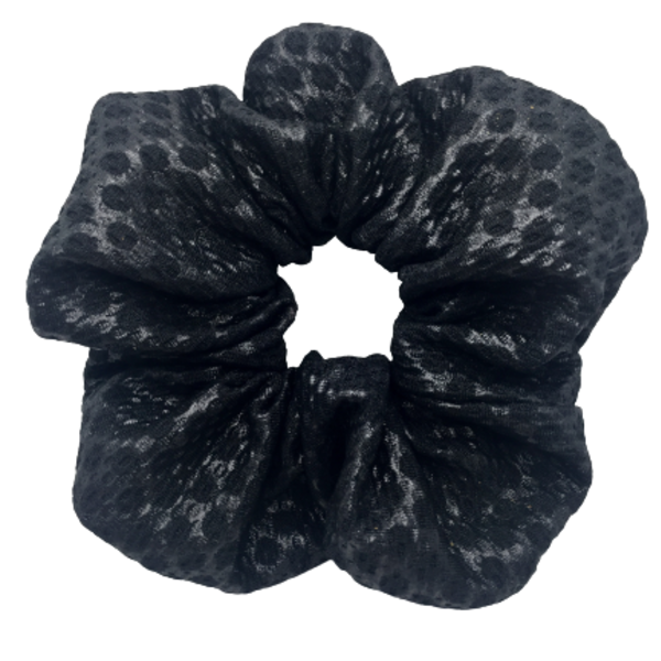 Υφασμάτινο λαστιχάκι scrunchie black matt & shinny - κορίτσι, μαύρα, για τα μαλλιά, λαστιχάκια μαλλιών