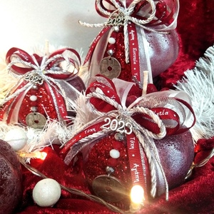 Γούρι 2024 αρωματικό κερί ρόδι μεγάλο μπορντό-κόκκινο 8,5*7,5cm - μέταλλο, χριστούγεννα, κεριά, γούρια, πρωτοχρονιά - 2