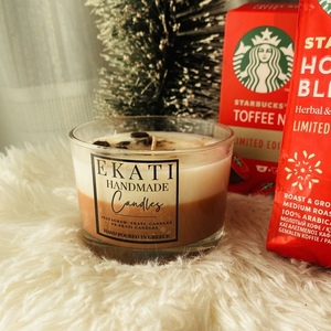 Latte vanilla nuts coffee χειροποίητο κερι -200ml - αρωματικά κεριά - 2