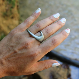 Διπλό δαχτυλίδι από αλπακά - αλπακάς, αυξομειούμενα - 5