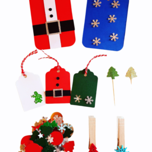 Χριστουγεννιάτικο πακέτο - χιονονιφάδα, χριστουγεννιάτικα δώρα, άγιος βασίλης, σετ δώρου
