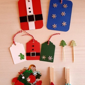 Χριστουγεννιάτικο πακέτο - χιονονιφάδα, χριστουγεννιάτικα δώρα, άγιος βασίλης, σετ δώρου - 2