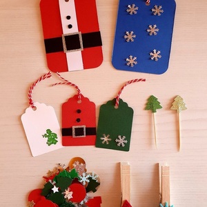 Χριστουγεννιάτικο πακέτο - χιονονιφάδα, χριστουγεννιάτικα δώρα, άγιος βασίλης, σετ δώρου - 3