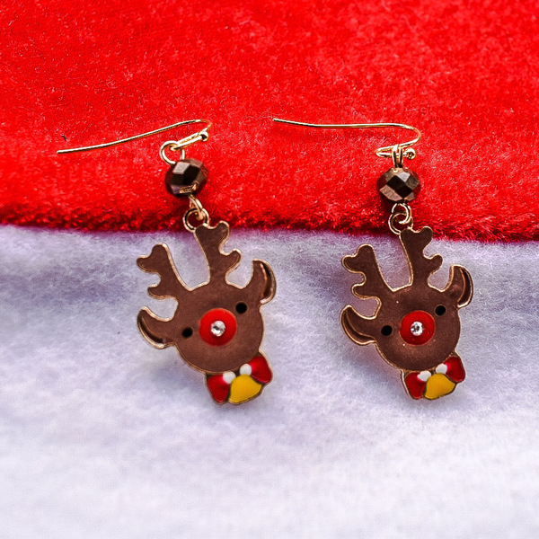 Χριστουγεννιάτικα σκουλαρίκια ελαφάκι - μέταλλο, κοσμήματα, χριστουγεννιάτικα δώρα - 2