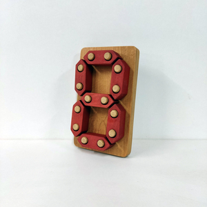 "7 Segment" Ξύλινο παιχνίδι αριθμών με τουβλάκια - 16εκ * 10εκ*4εκ - ξύλινα παιχνίδια - 3