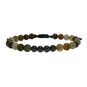 Ανδρικό βραχιόλι Jade colours - hematite - ημιπολύτιμες πέτρες, βραχιόλια, δώρα για άντρες