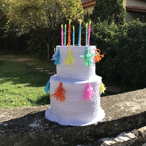 Πινιάτα τούρτα γενεθλίων ύψος 50 εκ. - γενέθλια, πινιάτες, είδη για πάρτυ - 2