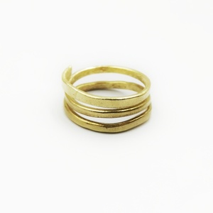 Τρισειρο δαχτυλίδι από ορείχαλκο - chevalier, ορείχαλκος, boho, αυξομειούμενα, φθηνά