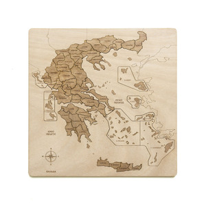 Χάρτης της Ελλάδας ξύλινο puzzle - 51 pcs - ξύλινα παιχνίδια