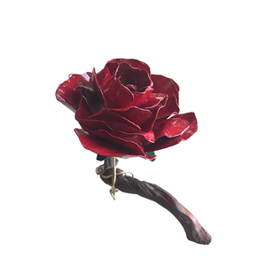 Διακοσμητικό , Δώρο Αγίου Βαλεντίνου Τριαντάφυλλο ύψος 11,5 cm - τριαντάφυλλο, διακόσμηση, μέταλλο, χειροποίητα, διακοσμητικά - 4