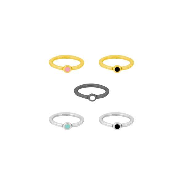 Δαχτυλίδι Βεράκι "Circle" - επιχρυσωμένα, ορείχαλκος, επάργυρα, βεράκια, σταθερά - 2