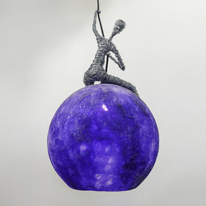 Art Pendant Lighting with Wire Sculpture - οροφής - 4