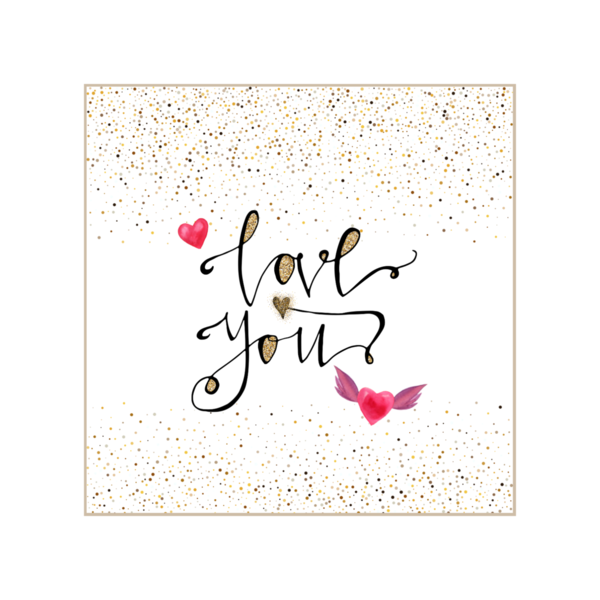 Ευχετήρια Κάρτα για Τον Άγιο Βαλεντίνο Love You dots με Φάκελο 10x10εκ - καρδιά, χαρτί, βαλεντίνος, ζευγάρια, ευχετήριες κάρτες