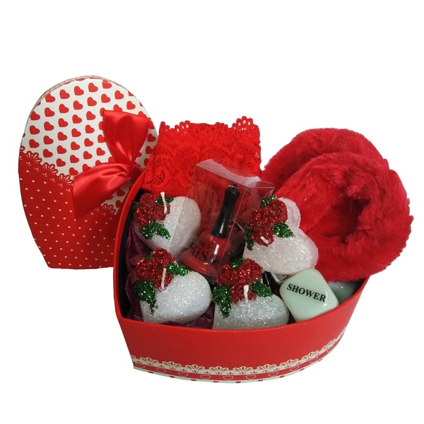 Δώρο Αγίου Βαλεντίνου ερωτικό γυναικείο σετ 10τμχ κόκκινο 19×17×7,5cm - αγάπη, σετ, αρωματικό, αγ. βαλεντίνου, σετ δώρου