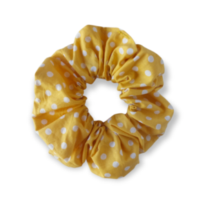 100% cotton Scrunchie polka-dot (large) - χειροποίητα, λαστιχάκια μαλλιών - 2
