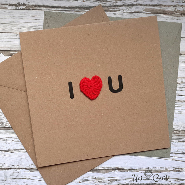 Ευχετήρια κάρτα για ερωτευμένους - I Love You - καρδιά, χαρτί, επέτειος, ευχετήριες κάρτες - 4