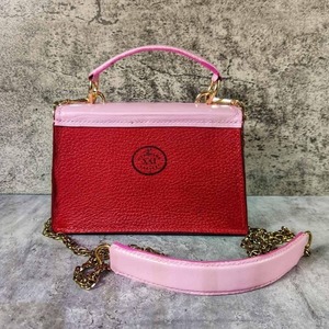 Δερμάτινη κοκκινη-ροζ τσάντα - 23μ*14υ*8β εκ -μικρή - δέρμα, ώμου, all day, χειρός, μικρές - 4