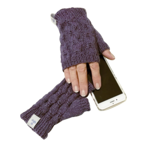 γάντια χωρίς δάχτυλα Kelly με 3 πλεξούδες στην μπροστινή πλευρά,14,5 x 6,5 εκ - ακρυλικό - 3