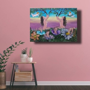"Άνοιξη" Πίνακας Ζωγραφικής, ελαιογραφία 50×70cm - πίνακες & κάδρα, πίνακες ζωγραφικής - 4