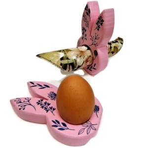 Ξύλινη Βάση Λαγός για Αυγό η Χαρτοπετσέτες ....11χ7 εκ. σε ροζ χρωμα. Τιμη για ενα κομματι. Χειροποίητο Διακοσμητικό - ξύλο, διακοσμητικά, ζευγάρια, για παιδιά, πασχαλινά δώρα