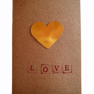 Καρτούλα κραφτ love 15εκ. - πλαστικό, καρδιά, σε αγαπώ, αγ. βαλεντίνου, ευχετήριες κάρτες